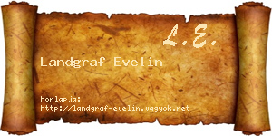 Landgraf Evelin névjegykártya